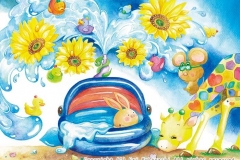 夏がやってきた！制作：2013夏はお庭でプール遊びだ！まーぶー、楽しいのは分かるけど飛び込みは危ないよ！うーぶーもビックリ！！！