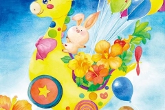 Let's go制作：2013夏の大空にレッツゴー！！大好きなキリンのおもちゃに風船をたくさんつけたら冒険の始まりだよ！
